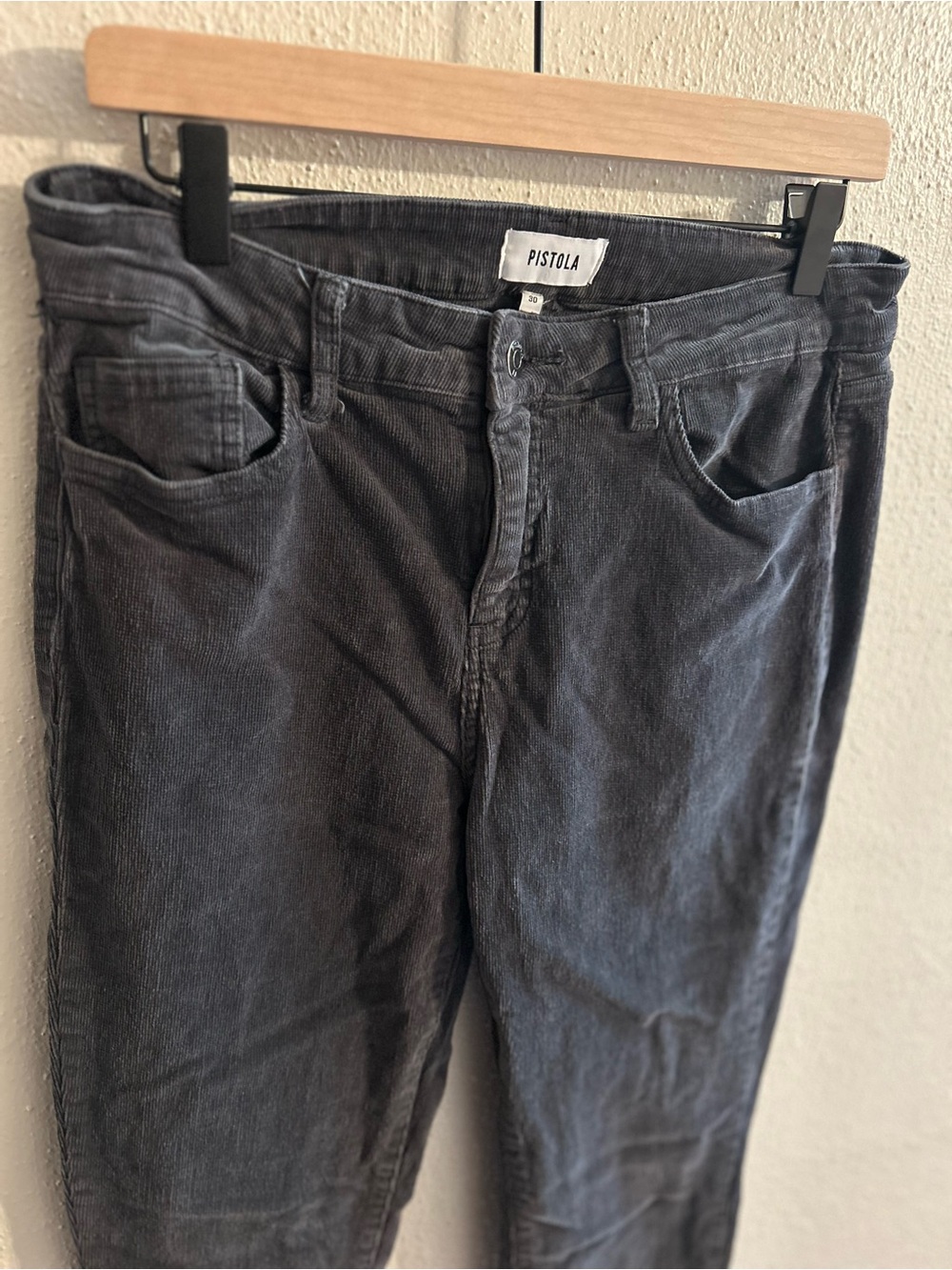 Pistola Women's Charcoal Corduroy Skinny Jeans